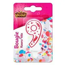 Vahiné, Bougie anniversaire chiffre N° 9