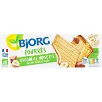 Bjorg, Biscuits fourrés chocolat au lait & noisettes BIO