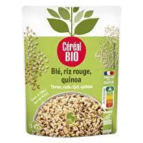 Céréal bio, Blé, riz rouge, quinoa au naturel BIO