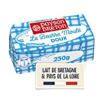 Paysan breton, Beurre moulé doux 82% MG