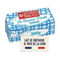 Paysan breton, Beurre moulé doux 82% MG