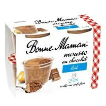 Bonne maman, Mousse au chocolat au lait