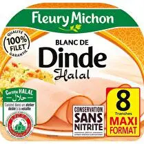 Fleury michon, Blanc de Dinde conservation sans nitrite Halal 8 tranches