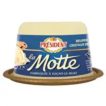 Président, Beurre cristaux de sel 80% MG motte