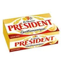 Président, Beurre gastronomique doux 82% MG plaquette