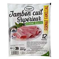 Gourmets de l'Artois, Jambon cuit supérieur découenné dégraissé 10 tranches