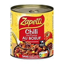 Zapetti, Plat familial Chili Con Carne Boeuf