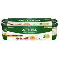 Activia, Yaourt bifidus panaché mûre-framboise/ abricot/ poire/ figue
