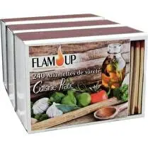 Flam Up, Allumettes Cuisine - lot de 3 boîtes de 240 (longueur 5cm)