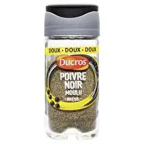 Ducros, Poivre noir moulu doux du Brésil  force 5