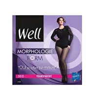 Well, Collant Morphologie Transparent NOIR FORM -
