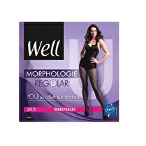 Well, Collant Morphologie Transparent NOIR REGULAR +