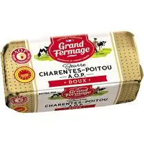 Grand fermage, Beurre moulé doux AOP Charentes-Poitou 82% MG