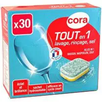 Cora, Tablettes lave-vaisselle tout en 1  x30