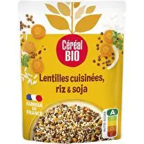 Céréal bio, Cuisiné lentilles riz soja