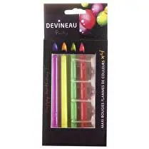 Devineau, Maxi bougies  colorées flamme de couleur