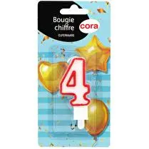 Cora, Bougie anniversaire chiffre 4