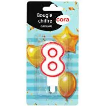 Cora, Bougie anniversaire chiffre 8