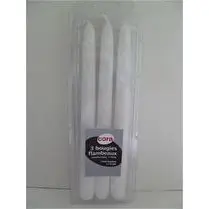 Cora, Bougie flambeau  blanc