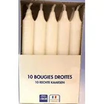 Le moins cher, Bougies droite  blanc
