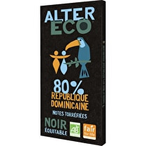 Alter eco, Chocolat noir 80 % République dominicaine BIO