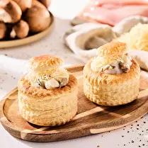 Fabriqué dans nos ateliers, Bouchées de volaille aux champignons et au fromage x 2