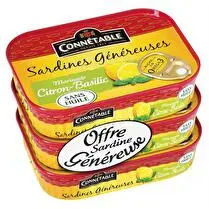 Connétable, Sardines marinade citron-basilic sans huile