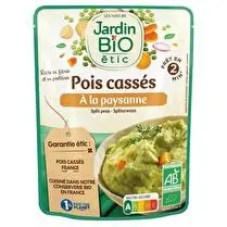 Jardin bio étic, Pois cassés à la paysane BIO