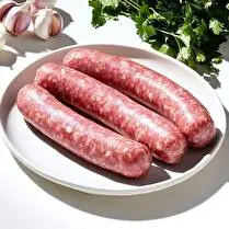 Votre boucher propose, Produit élaboré : Grosse saucisse Porc Veau Boeuf x 2