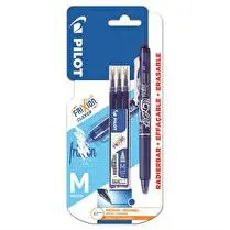 Pilot, Roller frixion clicke bleu M 0,7 + 3 recharges