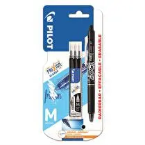 Pilot, Roller frixion clicke noir 0,7 + 3 recharges