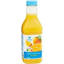 Carrefour, Pur jus orange sans pulpe 90cl