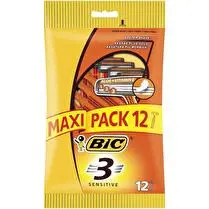 Bic, Rasoirs jetables 3 lames Sensitive - x 12