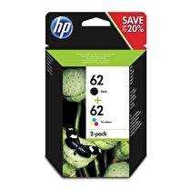 HP Pack cartouche 62  noir/couleurs