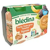 Blédina, Pots purée aubergines tomates agneau