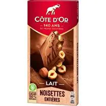 Côte d'or, Chocolat au lait aux noisettes entières