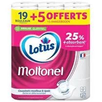 Lotus, Papier toilette 19 rouleaux + 5 offerts