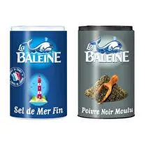 La baleine, Duo sel de mer et poivre noir moulu
