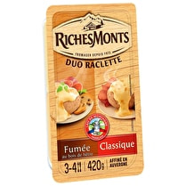 RichesMonts, Duo Raclette fumée au bois de hêtre et classique