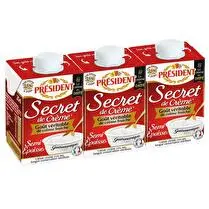 Président, Crème secret de crème semi-épaisse légère 25% MG