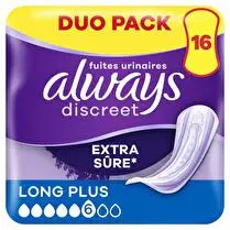 Always, Serviettes discreet long+ pour fuite urinaires