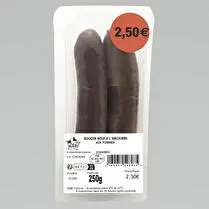 Bahier, Boudin noir à l'ancienne aux pommes    2X125G