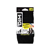 Dim, Socquette Ecodim x4, Noir, T35/41