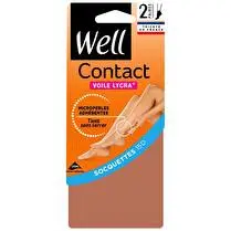 Well, Socquettes contact voile lycra x2, Ibiza, TU