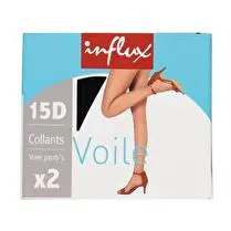 Influx, Collant duo voile, Noir, T3