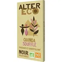 Alter eco, Chocolat noir quinoa soufflé BIO