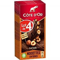 Côte d'or, Tablette chocolat Noir noisettes