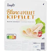 Le moins cher, Blanc de poulet 4 tranches