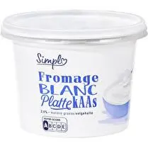 Le moins cher, Fromage blanc 2.8% MG
