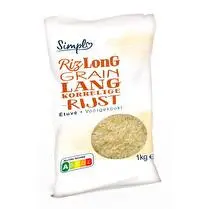 Le moins cher, Riz long grain étuvé